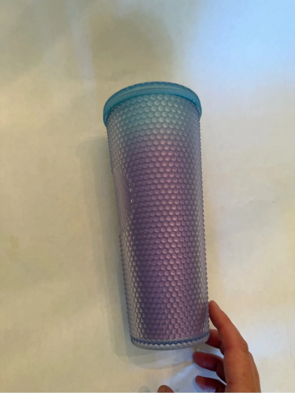 Starbucks Iridescent Purple Studded Tumbler with Teal Lid